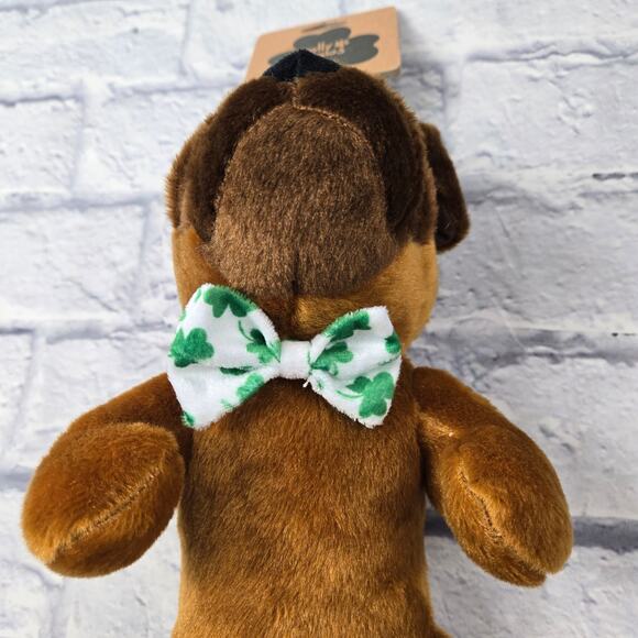 NWT Pallypaws St Paddy's Day Dog Toy Irish Derby Hat Shamrock Bowtie 13 inch - Picture 3 of 10